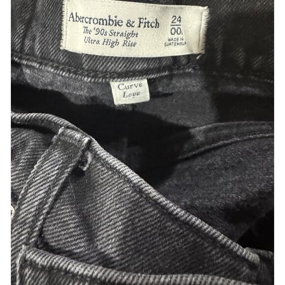 Abercrombie & Fitch Jeans Criss Cross Waist 00 The 90s Straight Ultra High Rise - Picture 6 of 9